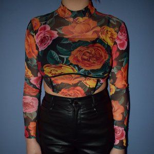Pretty Little Thing Sheer floral top